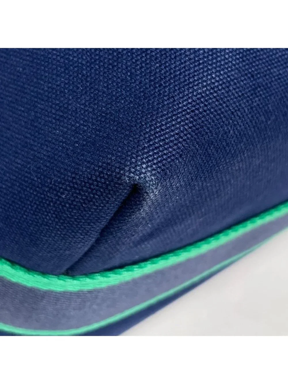 Hermes Brid-a-brac GM Handbag Handle Toile H Navy Green